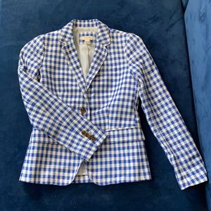 Blue gingham blazer